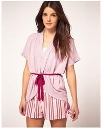 Calvin Klein Cárdigan con cinturón - Rosa