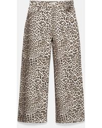 Pull&Bear - Jean baggy imprimé léopard - Lyst