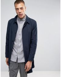 Lindbergh Unlined Trenchcoat Slim Fit In Navy - Blue