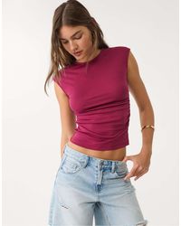 Stradivarius - – eng anliegendes basic-t-shirt - Lyst