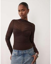 Bardot - Sheer Mesh Bodysuit - Lyst