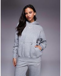 Nike - Oversize Mélange Drawstring Hoodie - Lyst