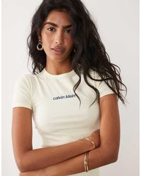 Calvin Klein - Classic Fit T-Shirt With Embroidered Logo - Lyst
