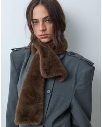 Vero Moda - Faux Fur Scarf - Lyst