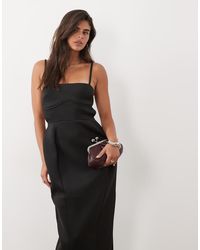 ASOS - Volume Pencil Maxi Dress With Strappy Back - Lyst