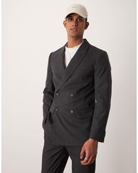 Abercrombie & Fitch - – zweireihiger blazer aus wollmix und flanell - Lyst