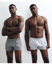 ASOS - Set Van 2 Geweven Geruite Boxershorts - Lyst
