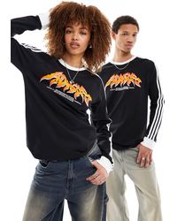 adidas Originals - Unisex Flame Graphic Long Sleeve Top - Lyst