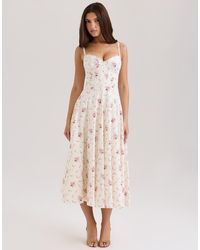 House Of Cb - Steffani Stretch Cotton Midi Sundress - Lyst