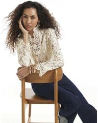 River Island - Lace Detail Drummer Jacket - Lyst
