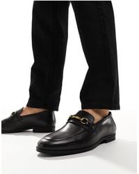 River Island - Leather Snaffle Loafers - Lyst