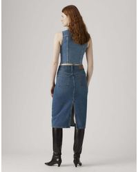 Levi's - High Rise Back Slit Skirt - Lyst