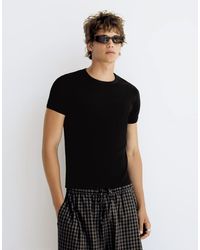 Bershka - Slim Fit Ribbed T-Shirt - Lyst