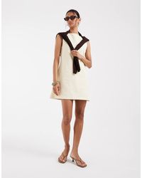 ASOS - Denim Fit And Flare Mini Dress - Lyst