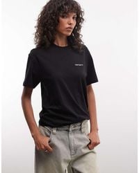 Carhartt - Script Logo Embroidery T-shirt - Lyst