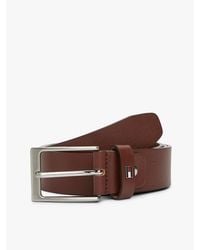 Tommy Hilfiger - Rectangular Buckle Adjustable Leather Belt - Lyst