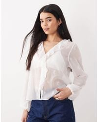Abercrombie & Fitch - – fließende, langärmlige bluse - Lyst