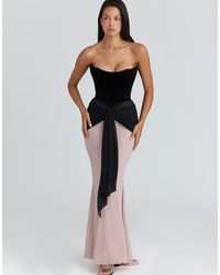 House Of Cb - Clara & Blush Chiffon Maxi Dress - Lyst