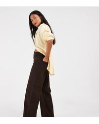 Only Petite - Blush Jeans Met Hoge Taille En Wijde Pijpen - Lyst