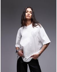 AllSaints - Trip - t-shirt oversize à logo cœur - Lyst