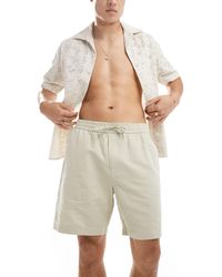 GANT - Drawcord Cotton Linen Shorts - Lyst