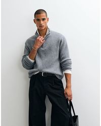 Weekday - Pull demi-zip en mélange - Lyst