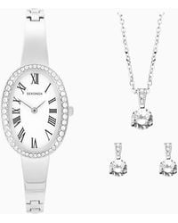Sekonda - Bellamy 23Mm Oval Analogue 3 Piece Gift Set With Bracelet - Lyst