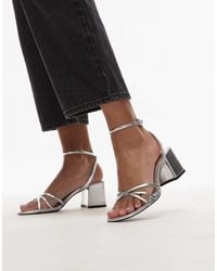 Mango - Scarpe Con Tacco Largo E Fascette Sottili - Lyst