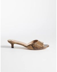 Ralph Lauren - Heeled Snakeskin Mule Sandal - Lyst