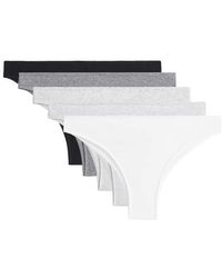 Oysho - 5 Rib Cotton Blend Brazilian Briefs - Lyst
