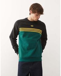 adidas Originals - Chest Stripes Crewneck Sweatshirt - Lyst