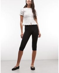 Monki - Jersey Stretch Capri Pants - Lyst