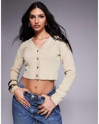 River Island - Cropped Cardigan - Lyst