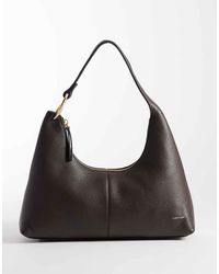 Calvin Klein - Slouchy Leather Shoulder Bag With Details - Lyst
