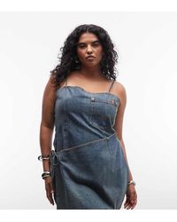 Collusion - Plus Denim Wrap Dress - Lyst