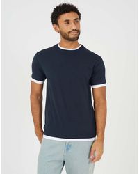 Brave Soul - Cotton Contrast Trim T-Shirt - Lyst