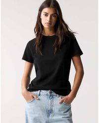 Pull&Bear - Basic T-Shirt Met Korte Mouwen - Lyst