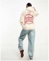 Cotton On - Relaxed Zip Through Hoodie With Snoopy Retro Graphic - Lyst