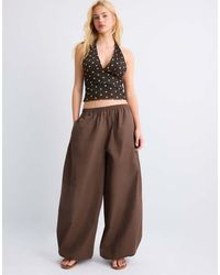 Stradivarius - Poplin Volume Trousers - Lyst