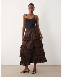 Y.A.S - High Waisted Tiered Ruffle Maxi Skirt - Lyst
