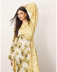 ARRANGE - Vestito Midi A Maniche Lunghe Stropicciato - Lyst