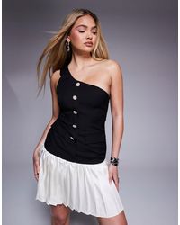 Kaiia - – exklusiv – elegantes one-shoulder-minikleid - Lyst
