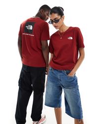 The North Face - Red box - t-shirt à imprimé au dos - rouille - Lyst