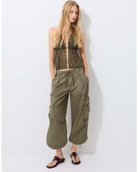 Stradivarius - Embroidered Halter Top With Rhinestones - Lyst