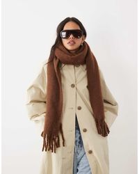 ASOS - Woven Fluffy Tassel Scarf - Lyst
