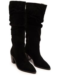 OFF THE HOOK - Muswell Leather Slouchy Knee-High Block Heel Boots - Lyst