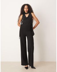 Mango - Cowl Neck Halter Jumpsuit - Lyst