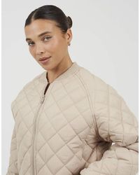Brave Soul - Diamond Quilted Bomber Jacket - Lyst