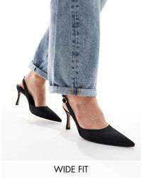 Asos Design Wide Fit - Asos design - samber 2 - escarpins larges à talons aiguille et bride arrière - Lyst