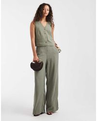 Pieces - Mix & Match Wide Leg Tailored Trouser - Lyst